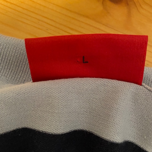 HUGO BOSS Mens Striped Polo Sz L - Picture 7 of 7